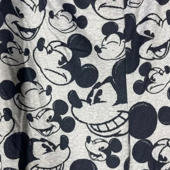 Disney Pants Womens Size XL Grey Black Mickey Mouse Loungewear Drawstrings! - Picture 2 of 5